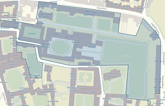 Map Of Oxford Colleges New College Virtual Tour | University Of Oxford