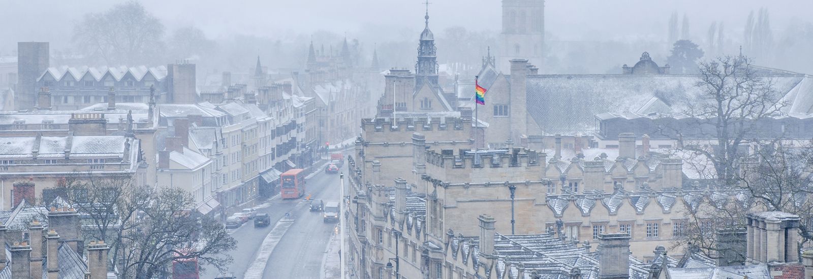 Oxford snowy scene