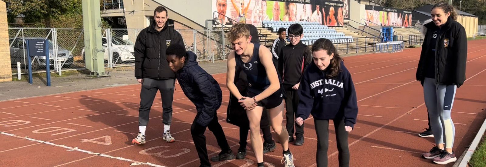 students at the Iffley Road running track