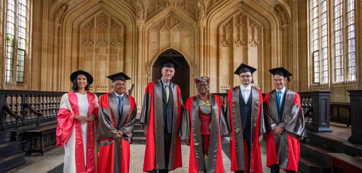 Image of 2024 honorands standing together in the Divinity School