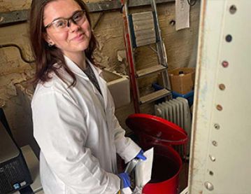 Young woman physicist