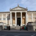 Landscape photo of the Ashmolean Museum front entrance